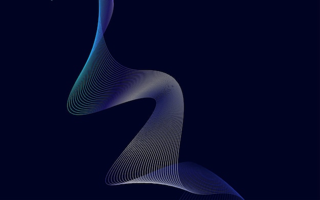 colorful shiny wave with lines curved wavy line smooth stripe design element