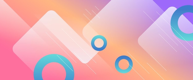Colorful simple minimal geometric shape gradient abstract banner For business banner formal backdrop prestigious voucher luxe invite wallpaper and background