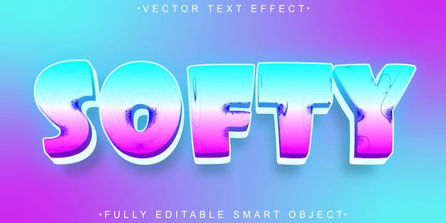 Colorful Softy Vector Fully Editable Smart Object Text Effect
