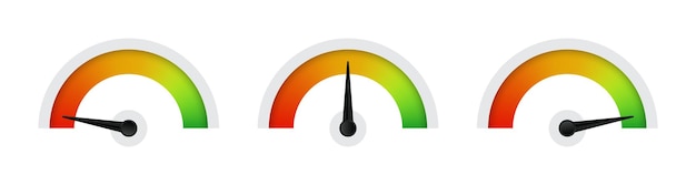 colorful speedometer icons set tachometer icon performance indicator sign vector illustration