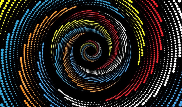 colorful spiral halftone background