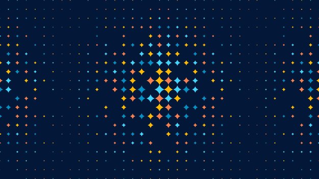 Colorful Star halftone Abstract Background