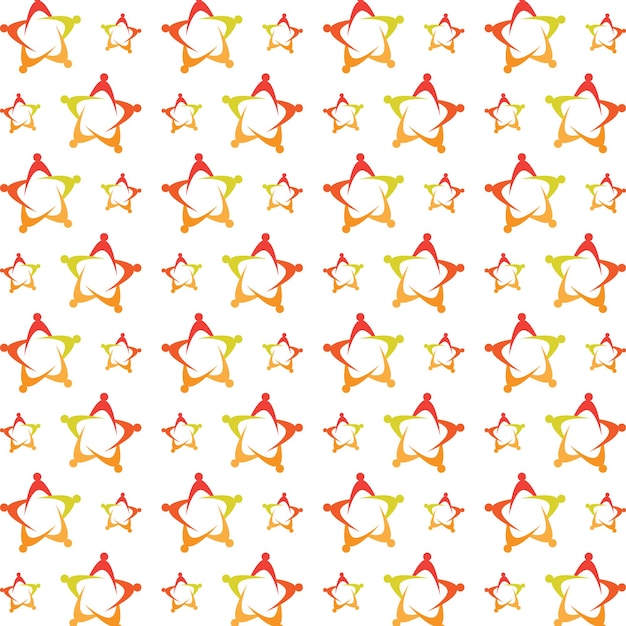 Colorful star talented trendy multicolor repeating pattern vector illustration design