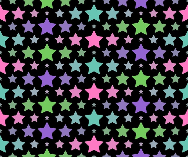 Colorful star waves seamless pattern