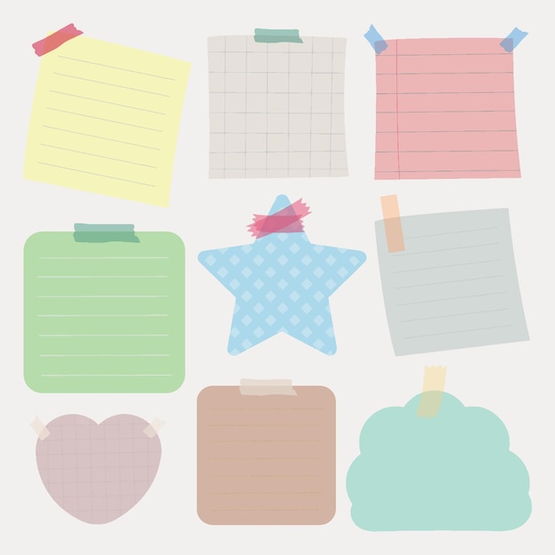 Colorful sticky notes collection