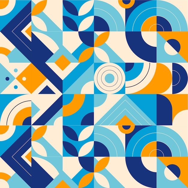 Colorful Supergraphic Mosaic Vector Illustration