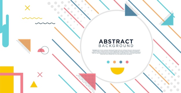 colorful template banner with color design with geometric shape
