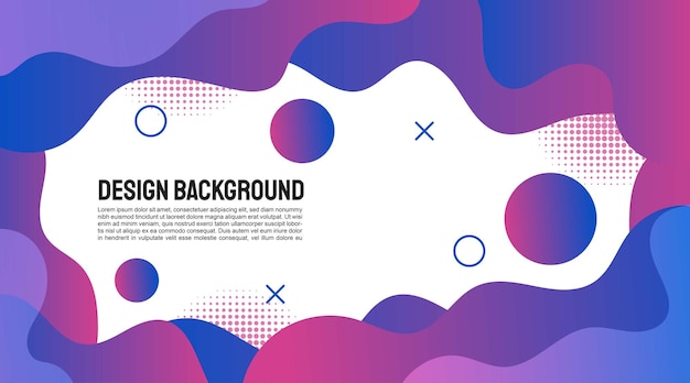 Colorful template banner with gradient color