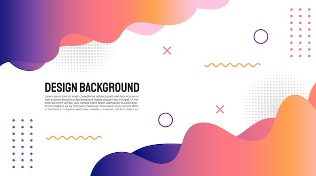 Colorful template banner with gradient color