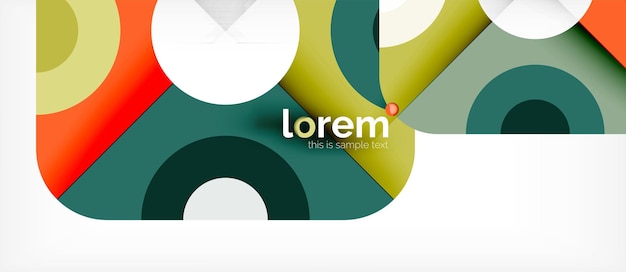 Colorful trendy geometric shapes background
