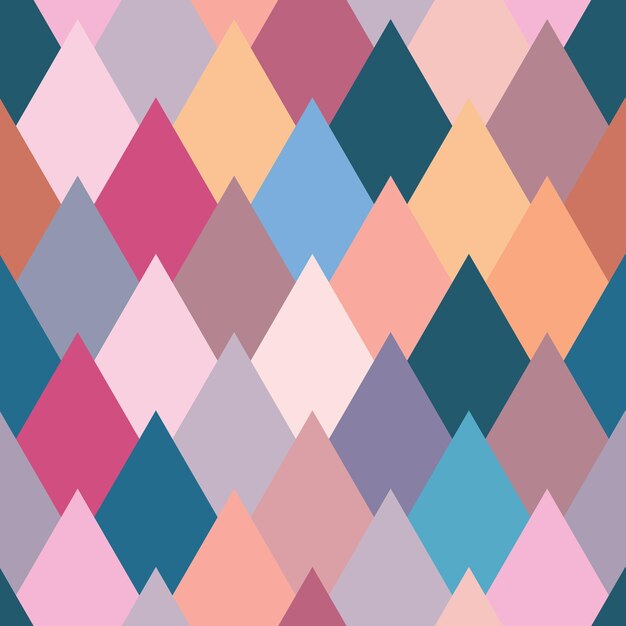 Colorful triangles geometric repeat pattern abstract vector tile