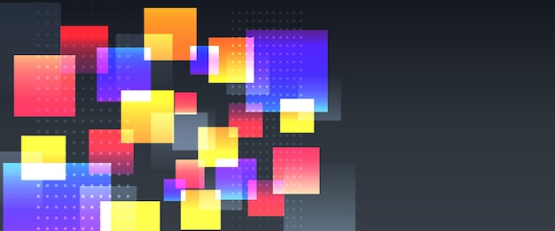 Colorful vector abstract geometrical shape modern banner For website banners brochure posters flyer card and cover