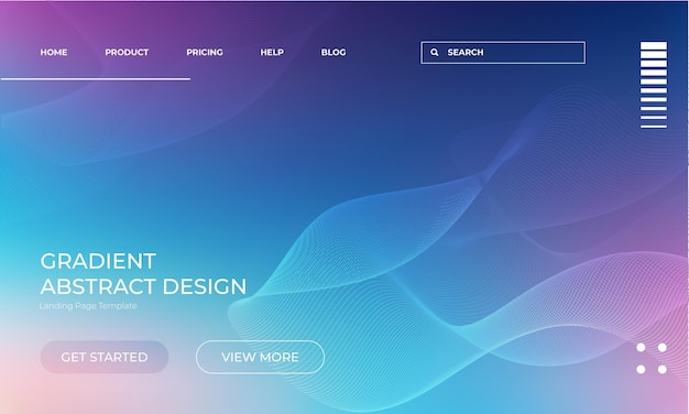 Colorful Vector Gradient Pattern on Blue Abstract Background