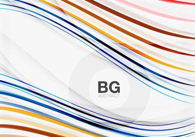 Colorful vector stripes on grey Modern technology or business web abstract background