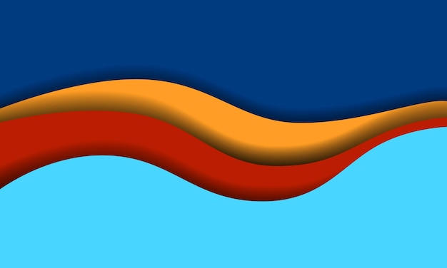 colorful wavy 3d paper abstract background