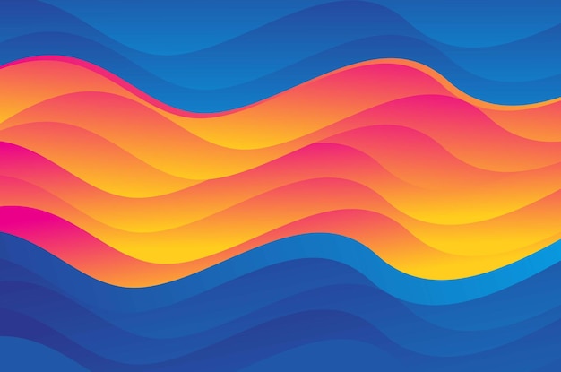 Colorful wavy abstract background