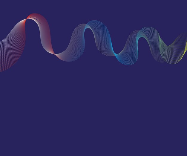 colorful wavy lines and gradient fluid create an abstract vector background