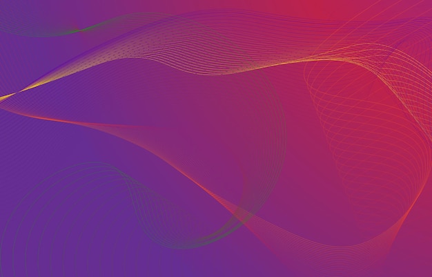 colorful wavy striped pattern glowing colored spider web swirl in waves on gradient background