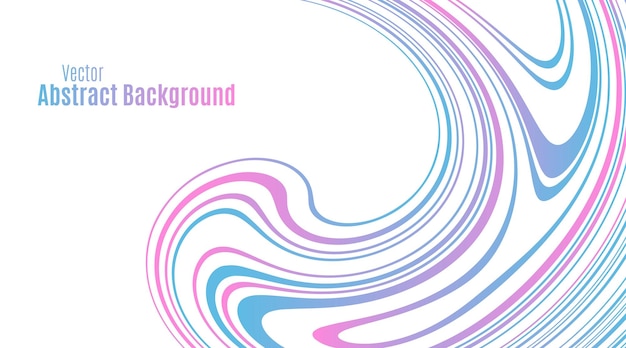 Colorful wavy stripes Curved wavy lines on white background Abstract design for cover or brochure Vector illustration