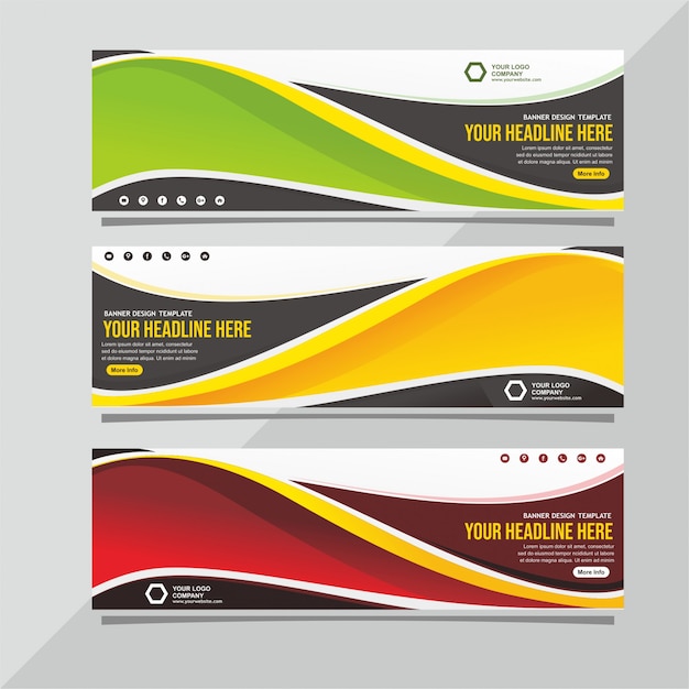 Colorful web banner template