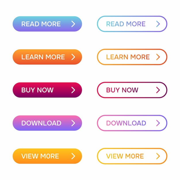 Colorful web buttons Vector
