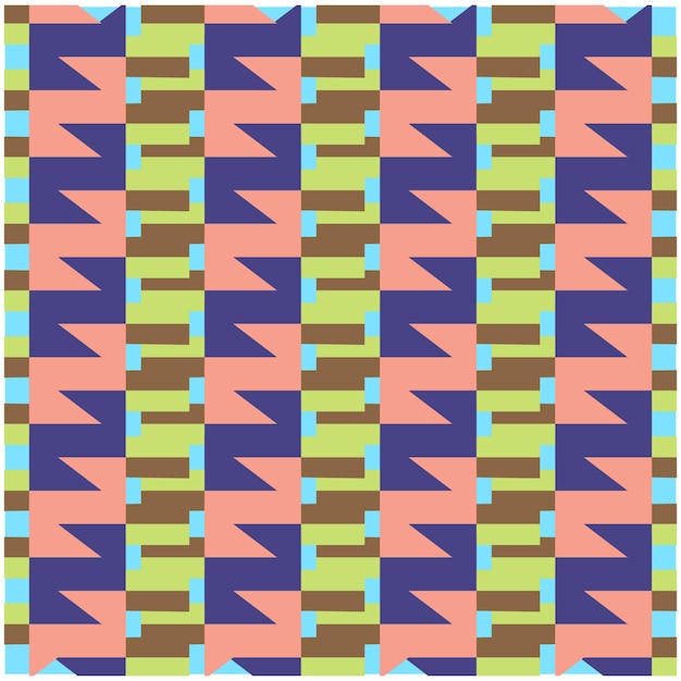 Colorful Zigzag Geometric Pattern Design