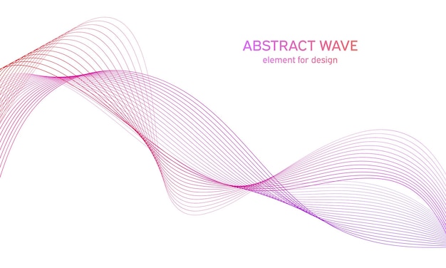 Colorfull element wave with lines