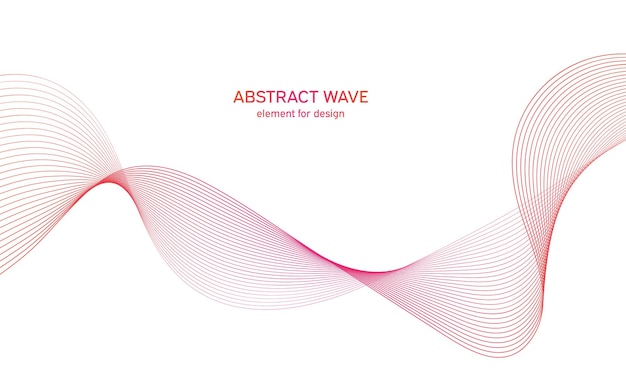 Colorfull wave element Stylized line