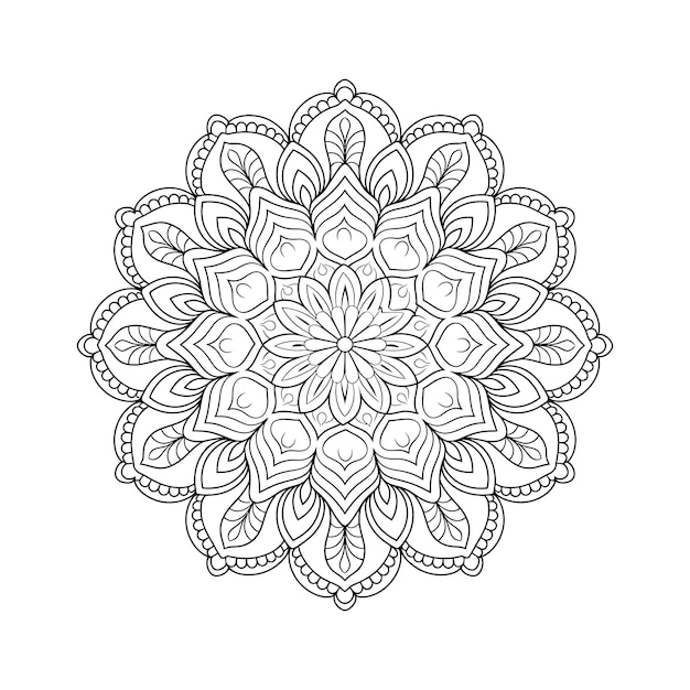 coloring page mandala design