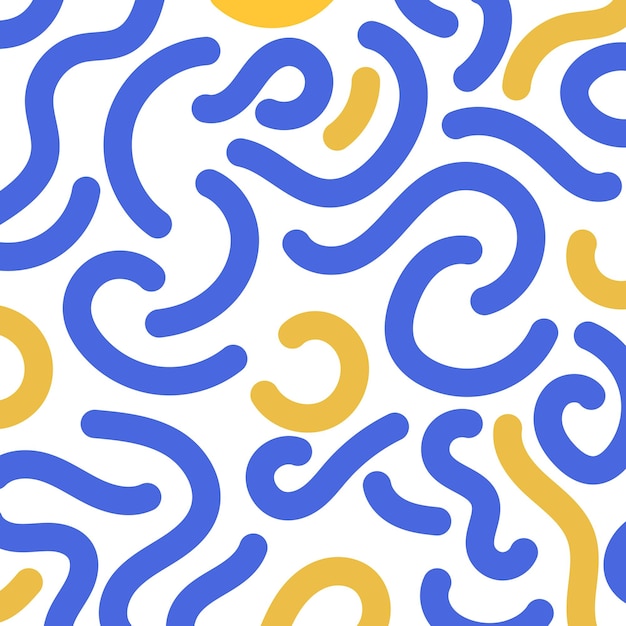Coloured Doodle Lines Background
