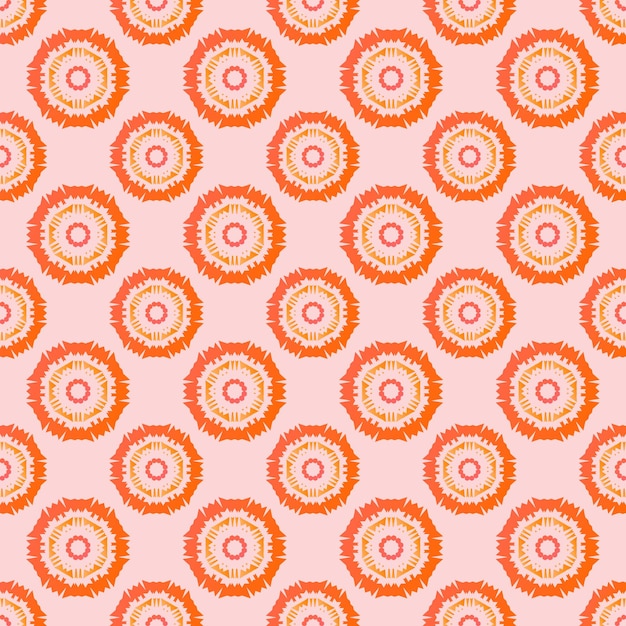 Coloured flowers seamless pattern