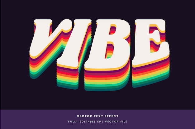 Colourful layered text effect