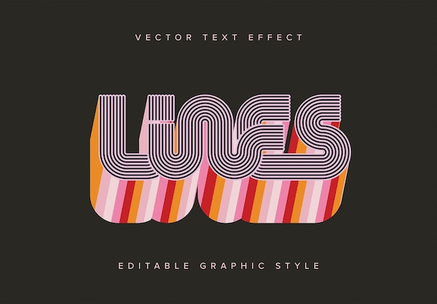 Colourful Stripes Text Effect Mockup