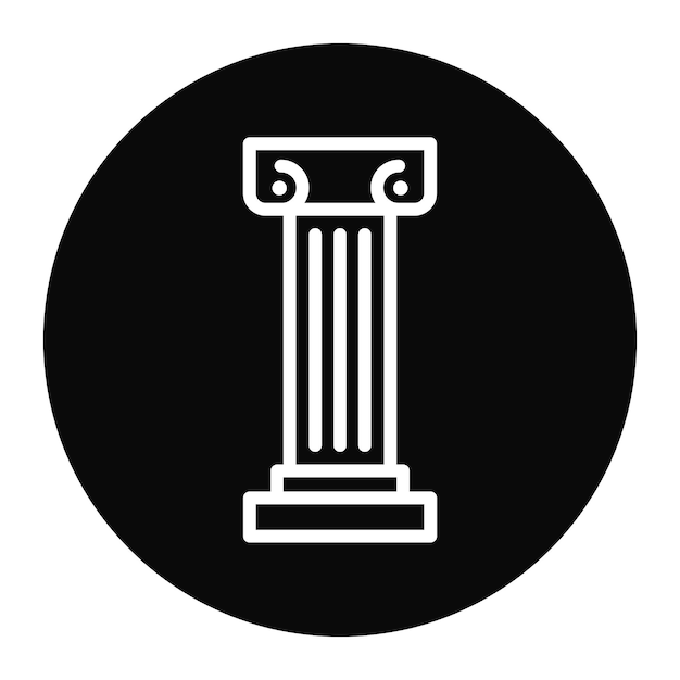 Column icon vector image Can be used for Museum