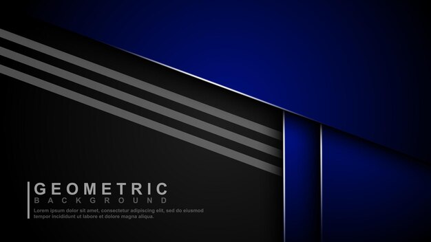 Combined abstract overlapping layers background with silver textured lines decoration