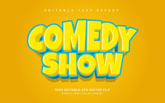 Comedy show redigerbar tekst effekt skabelon
