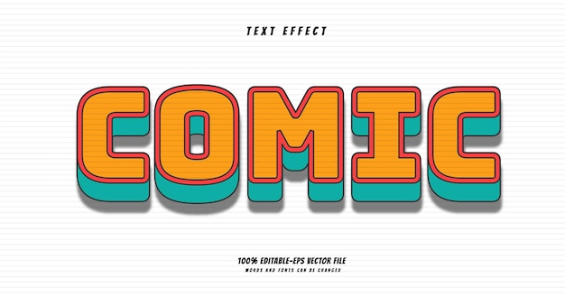 Comic text effect design vector