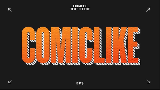 Comiclike Editable Text Effect