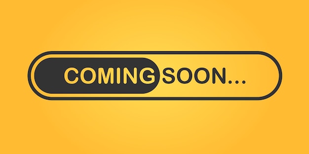 coming soon banner icon in flat style promotion label vector illustration on isolated background open poster sign business concept