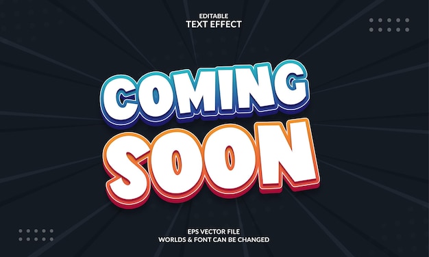 Coming Soon Editable 3D Text Effect