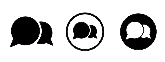 comment icon speech bubble symbol speech bubble collection cloud speech bubbles collection black speech bubble vector illustration