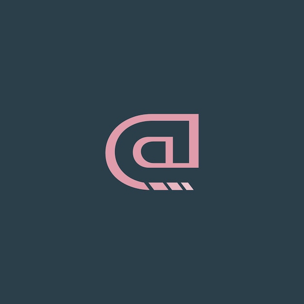 Commercial at initials font logo design for vector icon company business branding and others