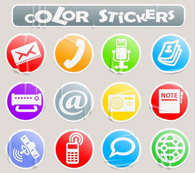 communication vector icons for user interface design