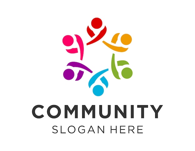 community logo design created using the corel draw 2018 application with a white background