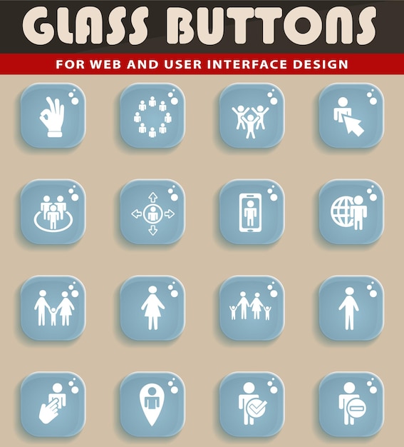 community web icons for user interface design