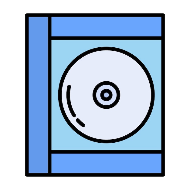 Compact Disk Flat Illustration