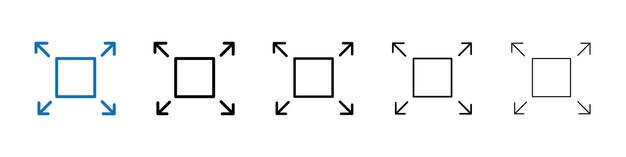 Compact size icon Outline vector logo for web ui
