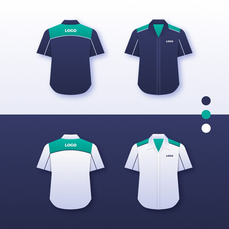 Vektör company uniform shirt design