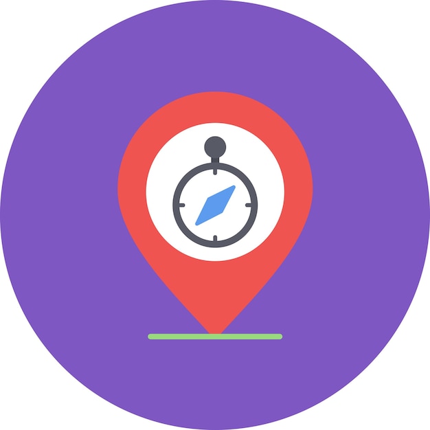 Compass Flat Illustration