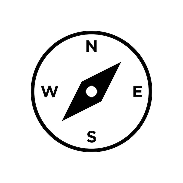 compass icon vector design template in white background
